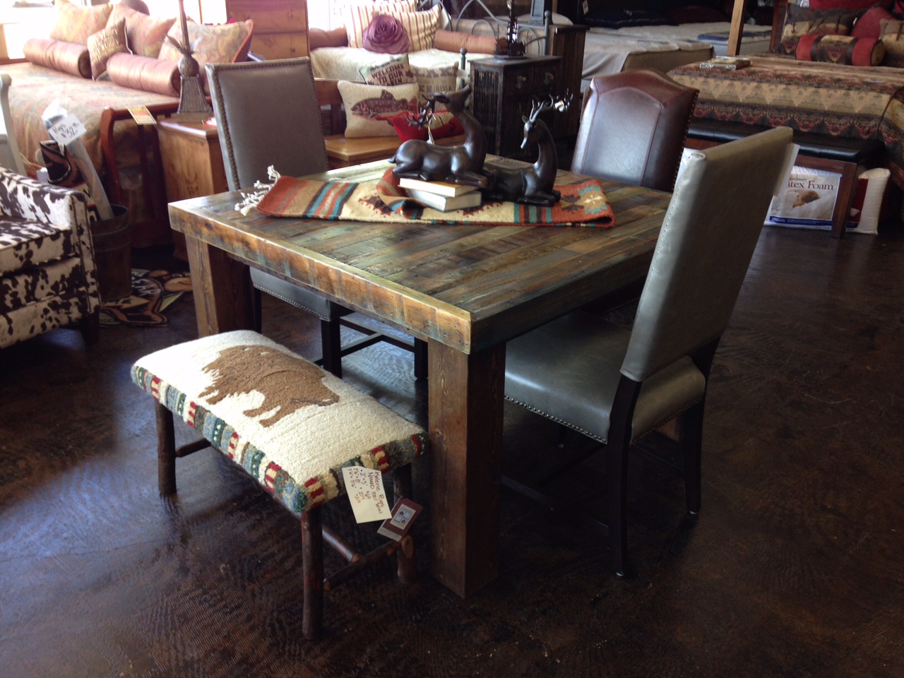 Bradley's Furniture Etc. Utah Rustic Dining Table Sets